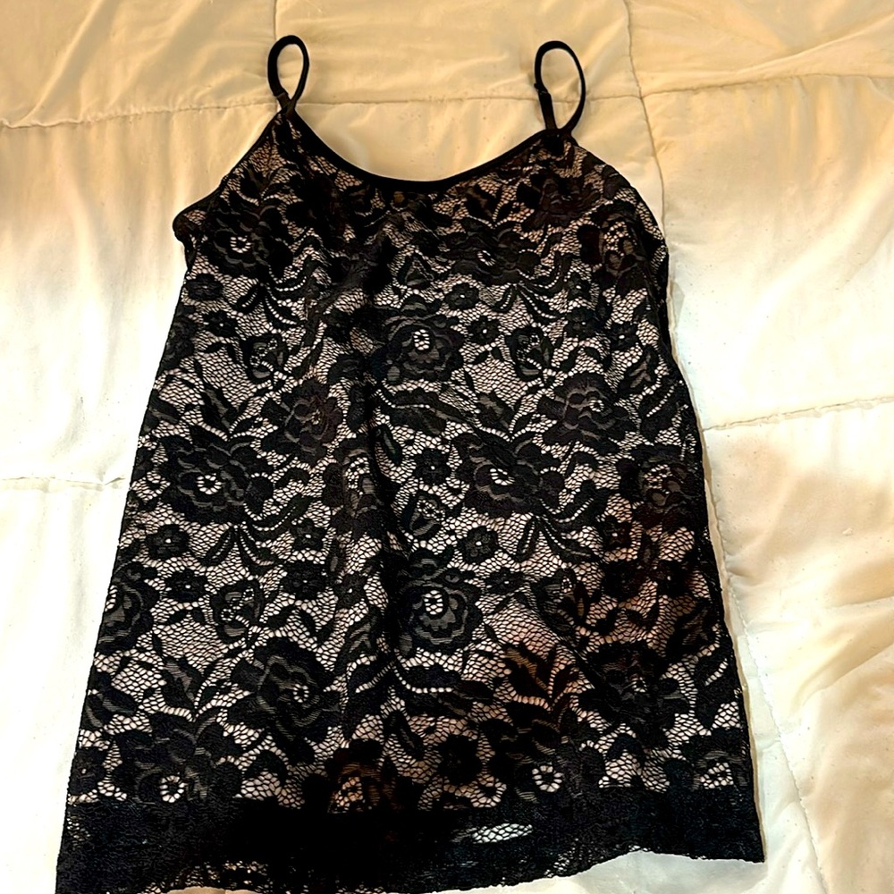 NWT Maurice’s sexy black/ tan cami.